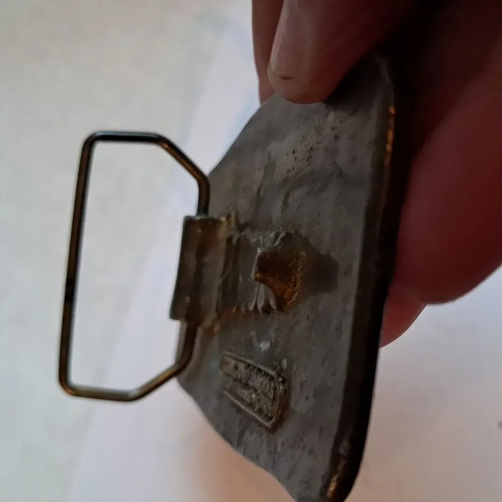 Vintage Bicentennial Bald Eagle Belt Buckle CDC Metalworks 1975‎